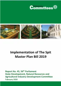 Implementation of the Spit Master Plan Bill 2019