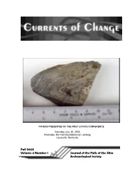 It Has Been Suggested in Previous Studies Along the Ohio River That A