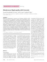 Membranous Nephropathy with Crescents