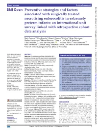 Preventive Strategies and Factors Associated With
