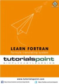 Preview Fortran Tutorial (PDF Version)