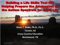 Autism Building a Life Skills Toolkit