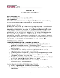 Introduction to Formal Logic II (3 Credit