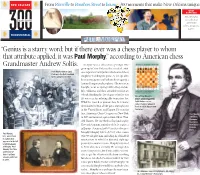 Genius Is a Starry Word; but If There Ever Was a Chess