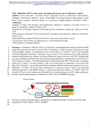 Inhibiting USP16 Rescues Stem Cell Aging and Memory in An