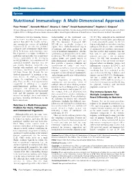 Nutritional Immunology: a Multi-Dimensional Approach