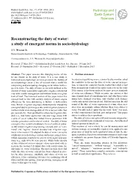 Reconstructing the Duty of Water: a Study of Emergent Norms in Socio-Hydrology