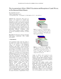 The Acoustoelastic Effect: EMAT Excitation and Reception of Lamb Waves in Pre-Stressed Metal Sheets