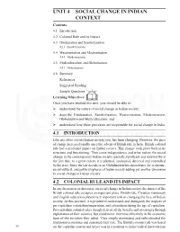 Unit 4 Social Change in Indian Context