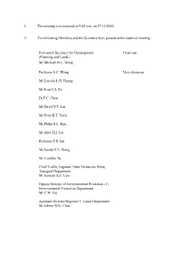 1. the Meeting Was Resumed at 9:05 A.M. on 27.10.2016. 2. The