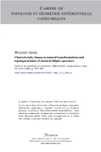 Characteristic Classes As Natural Transformations and Topological