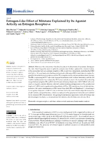 Estrogen-Like Effect of Mitotane Explained by Its Agonist Activity on Estrogen Receptor-Α