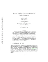 How to Represent Part-Whole Hierarchies in a Neural Network