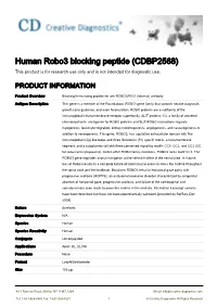 Human Robo3 Blocking Peptide (CDBP2568) This Product Is for Research Use Only and Is Not Intended for Diagnostic Use