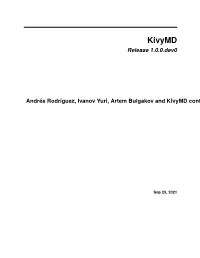 Kivymd Release 1.0.0.Dev0
