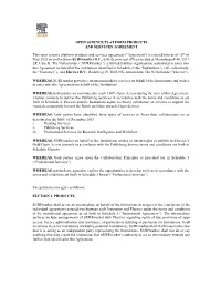 Open Science Platform Products and Services Agreement
