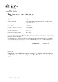 Registration Test Template