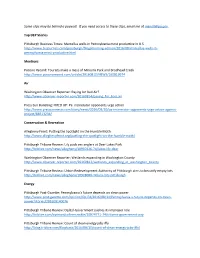 Some Clips May Be Behind a Paywall. If You Need Access to These Clips, Email Me at Menoll@Pa.Gov