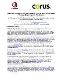 Lifetime Announces Returns of Hit Series Unreal and Devious Maids Mondays Beginning June 6 in Canada