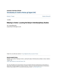 Locating the Body in Interdisciplinary Studies
