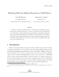 Modeling Effective Stiffness Properties of IAD Fabrics