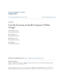 Circular Economy in Small Companies Within Amager Andrew Thomas Gray Worcester Polytechnic Institute