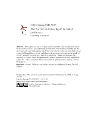 Enthymema XXIII 2019 the Technê of Aratus' Leptê Acrostich