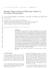 Globular Cluster Systems of Early-Type Galaxies in Low-Density