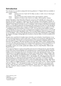 Introduction This Introduction Covers Three Sonatas with Viola Da Gamba by J