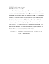 DONG WU Synthesis of Carbocyclic L-Nucleosides (Under the Direction of Dr C.K.Chu)
