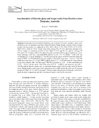 Geochemistry of Darwin Glass and Target Rocks from Darwin Crater, Tasmania, Australia