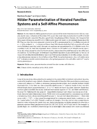 Hölder Parameterization of Iterated Function Systems and a Self-A Ne