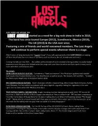 Lost Angels Started As a Need for a Big Rock Show in India in 2010, The