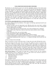 FUEL INJECTION SYSTEM for CI ENGINES the Function of a Fuel