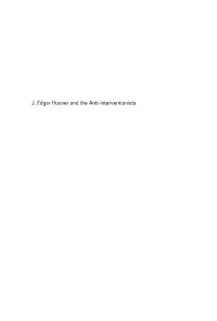 J. Edgar Hoover and the Anti-Interventionists