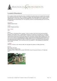 Lovelace Mausoleum