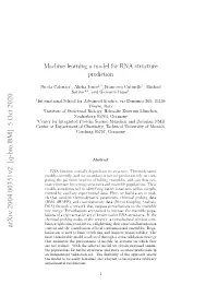 Machine Learning a Model for RNA Structure Prediction