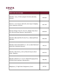 Mobile Order (Via Costa App) Aberdeen
