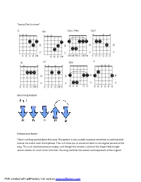 “Across the Universe” Strumming Pattern