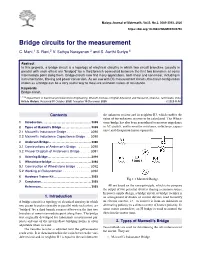 Bridge Circuits for the Measurement