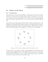Lab # 12: Surface of the Moon