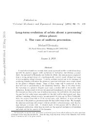 Long-Term Evolution of Orbits About a Precessing Oblate Planet: 1. The