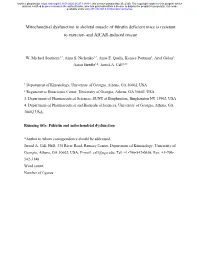 Mitochondrial Dysfunction in Skeletal Muscle of Fukutin Deficient Mice Is Resistant to Exercise- and AICAR-Induced Rescue