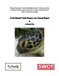 Monitoring the Distribution, Population Structure and Status of Sea Turtles in the Cook Islands