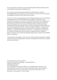 The Work Presented in This Thesis Was Conducted at the Department of Medical Informatics of the Erasmus Medical Center, Rotterdam, the Netherlands