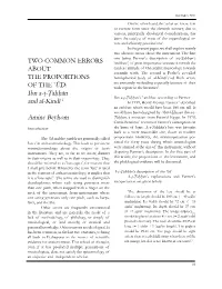 Two Common Errors About the Proportions of the ‛Ūd