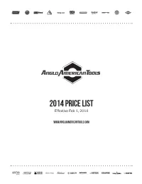 2014 PRICE LIST Effective Feb 1, 2014