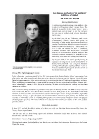 ELIO ZIGLIOLI, an ITALIAN in the ANARCHIST GUERRILLA STRUGGLE: the STORY of a RETURN by Way of Introduction