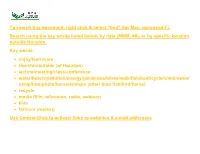 (For Mac, Command-F). Search Using the Key Words Listed Below, by Date (MMM