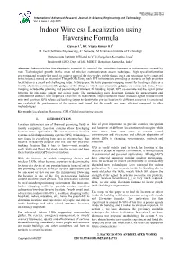 Indoor Wireless Localization Using Haversine Formula